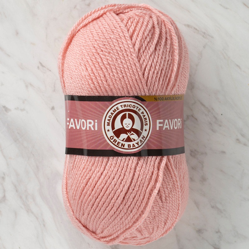 Madame Tricote Paris Favori Knitting Yarn, Light Pink – 001
