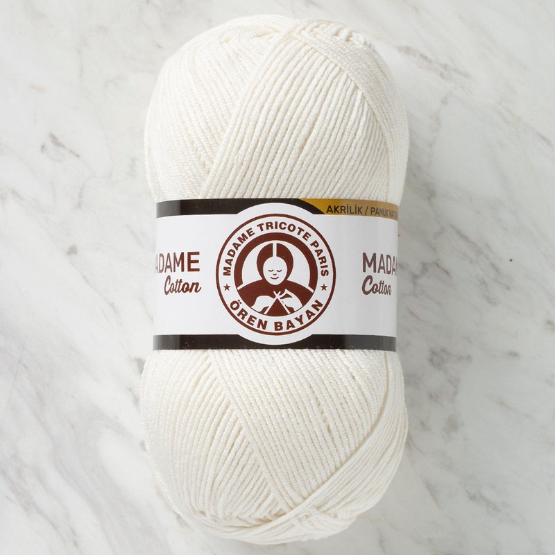 Madame Tricote Paris Madame Cotton Yarn, Cream – 002