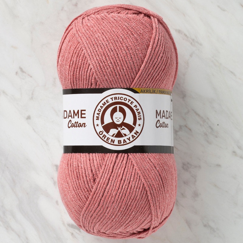 Madame Tricote Paris Madame Cotton Yarn, Dusty Rose – 024