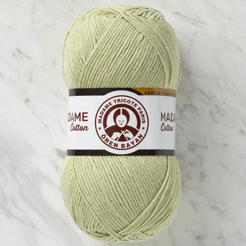 Madame Tricote Paris Madame Cotton Yarn, Green – 019
