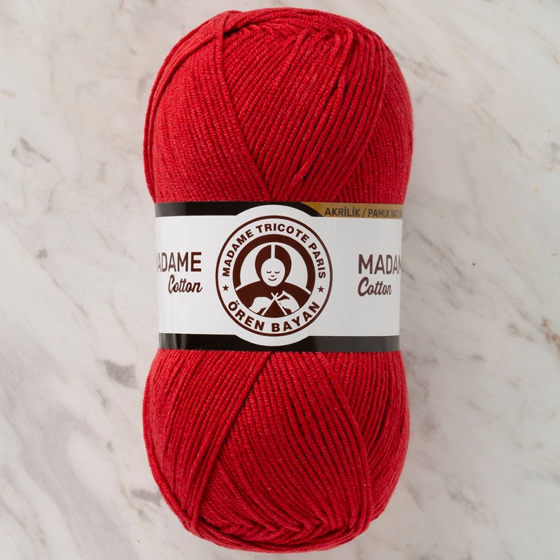 Madame Tricote Paris Madame Cotton Yarn, Red – 009