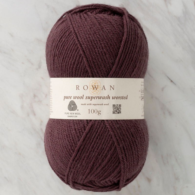 Rowan Pure Wool Superwash Worsted Yarn, Mauve Mist – 00190