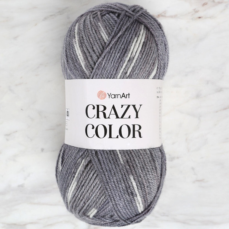 YarnArt Crazy Color Knitting Yarn, Variegated – 652