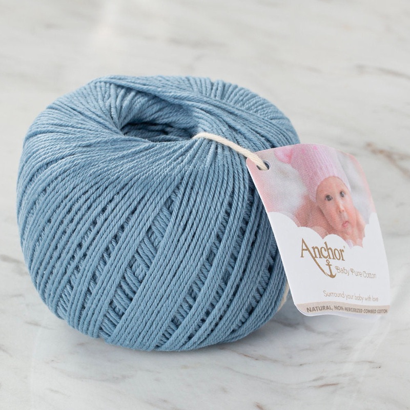 Anchor Baby Pure Cotton 4ply Yarn, Blue  –  00421