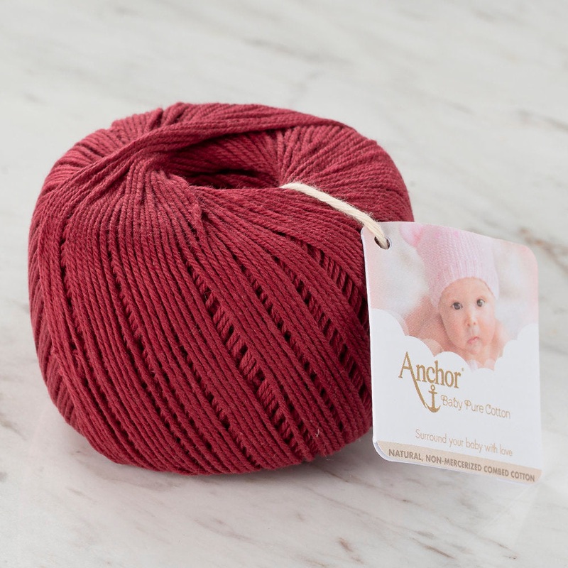 Anchor Baby Pure Cotton 4ply Yarn, Claret – 00425