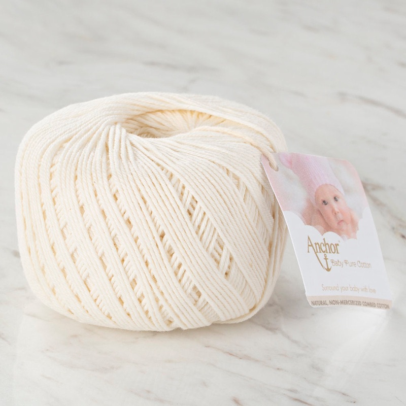 Anchor Baby Pure Cotton 4ply Yarn, Ecru – 00105