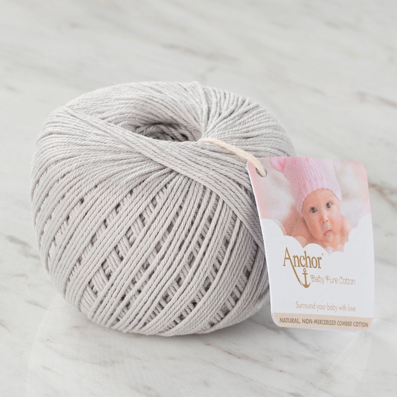 Anchor Baby Pure Cotton 4ply Yarn, Light Grey – 00398