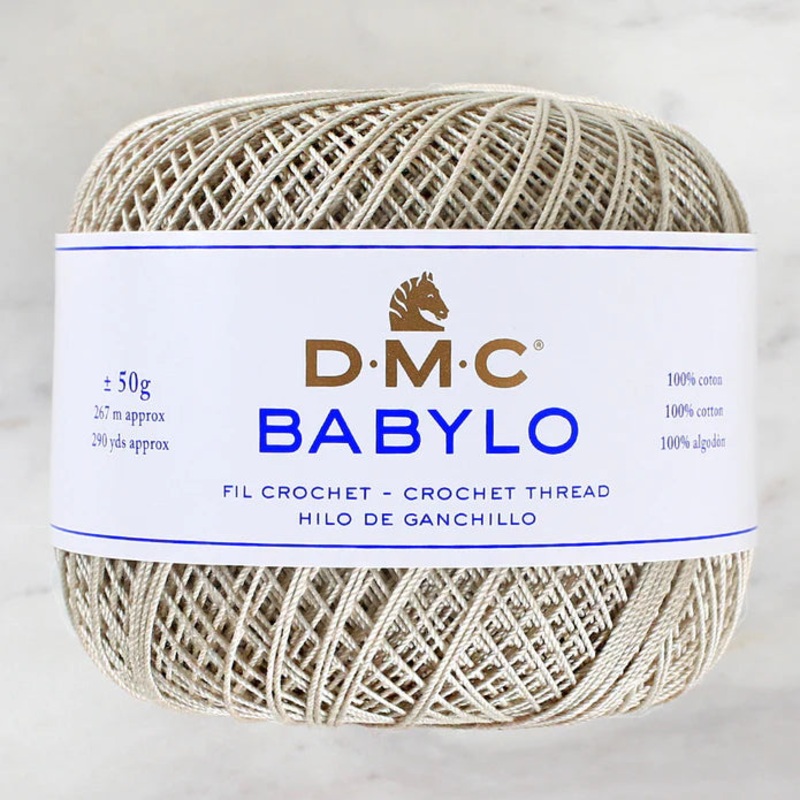 DMC Babylo 50g Cotton Crochet Thread No:10, Stone Color – 822
