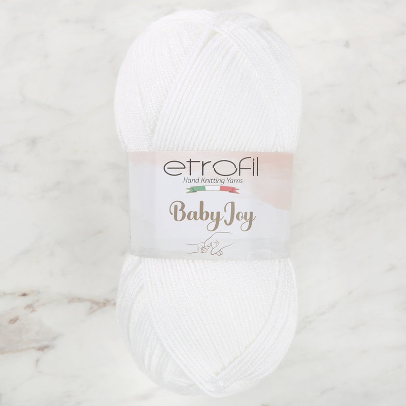 Etrofil Baby Joy Knitting Yarn, White – 80001