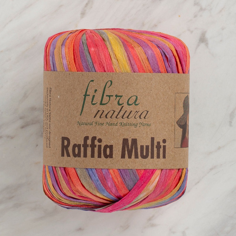 Fibra Natura 35 g Raffia Paper Yarn, Variegated – 117-01