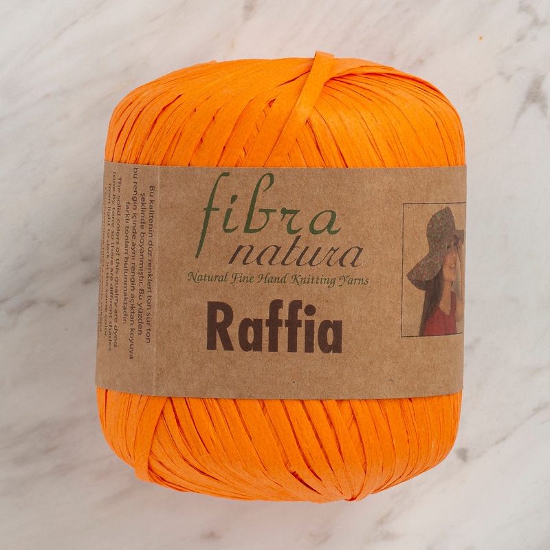 Fibra Natura 40 g Raffia Paper Yarn, Orange – 116-19