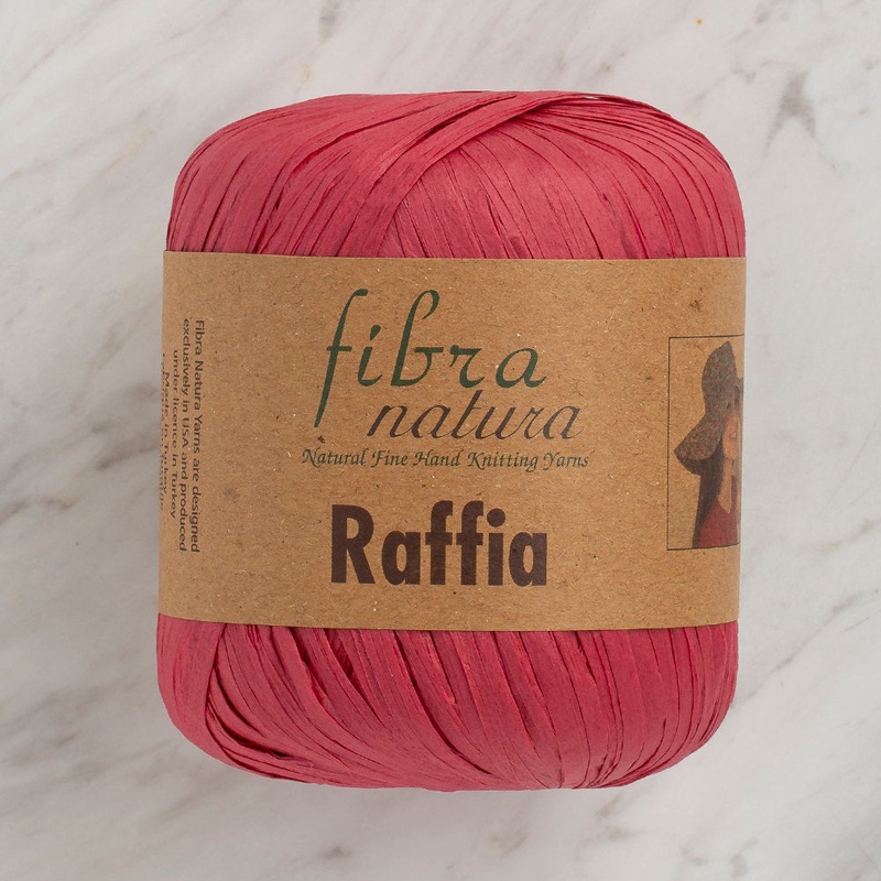 Fibra Natura 40 g Raffia Paper Yarn, Red – 116-06