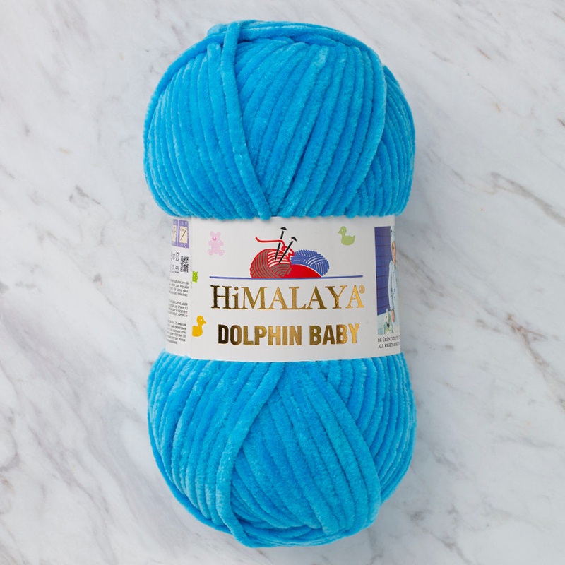 Himalaya Dolphin Baby Chenille Yarn, Blue – 80326