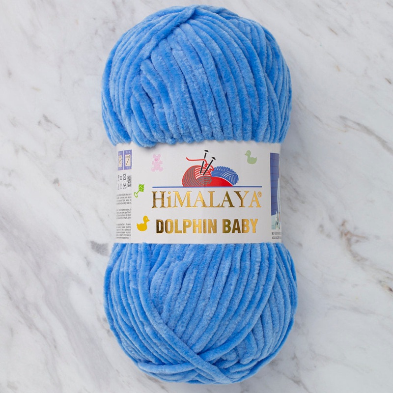 Himalaya Dolphin Baby Chenille Yarn, Blue – 80327