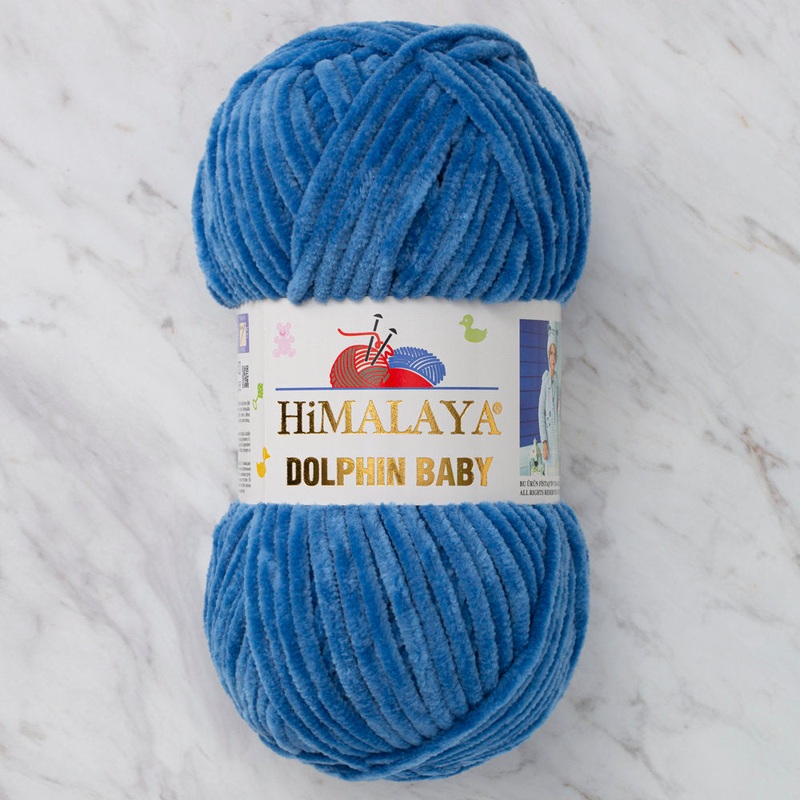 Himalaya Dolphin Baby Chenille Yarn, Blue – 80341