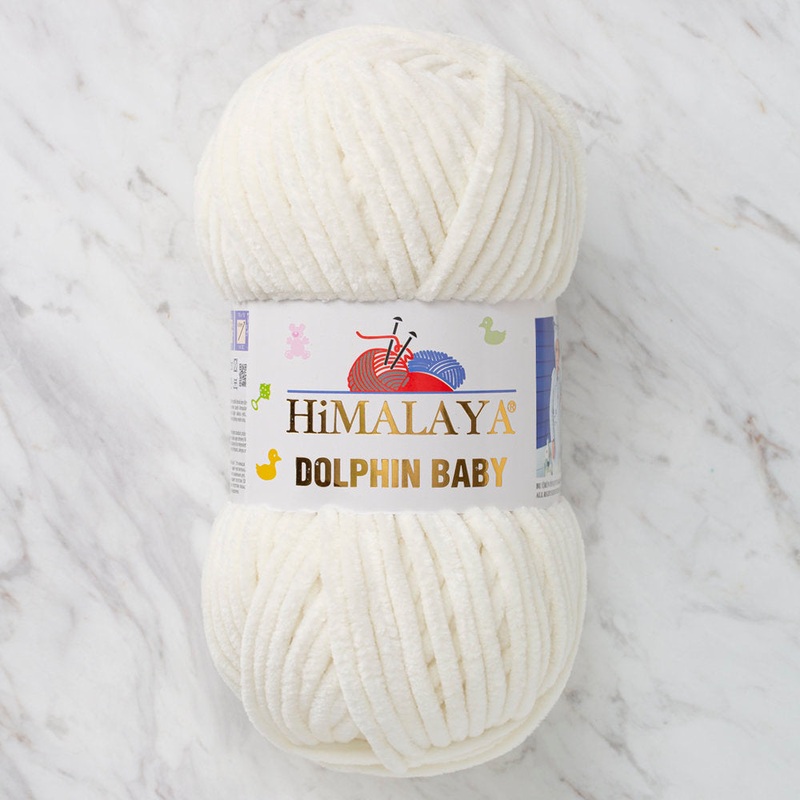 Himalaya Dolphin Baby Chenille Yarn, Cream – 80308