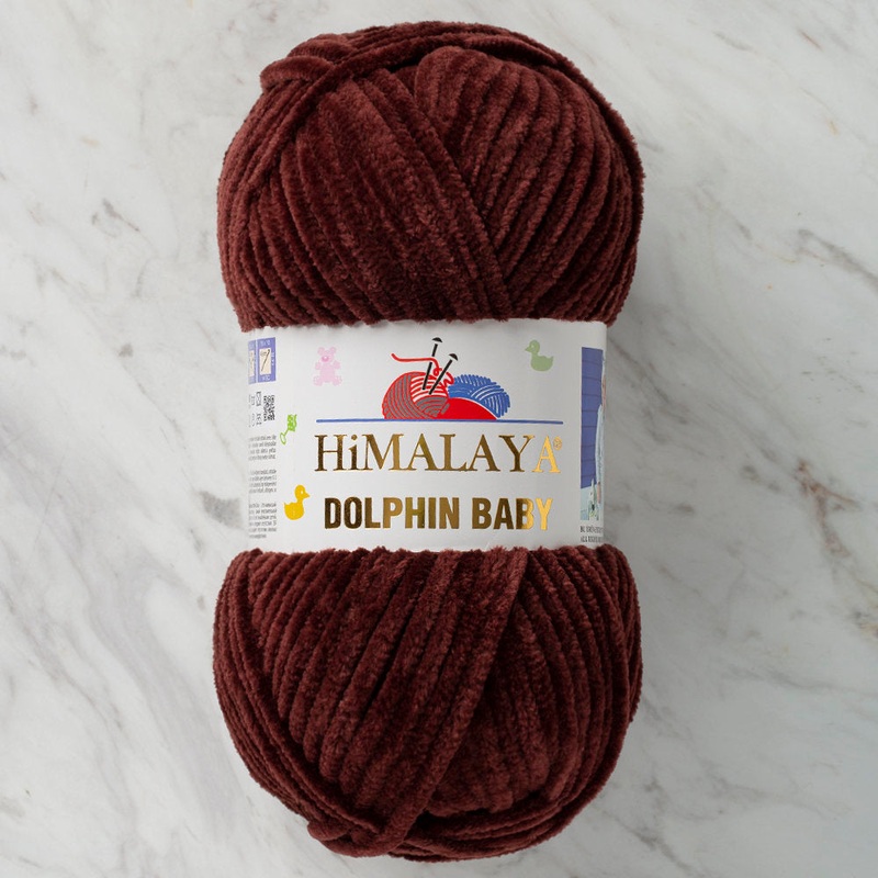 Himalaya Dolphin Baby Chenille Yarn, Dark Brown – 80336