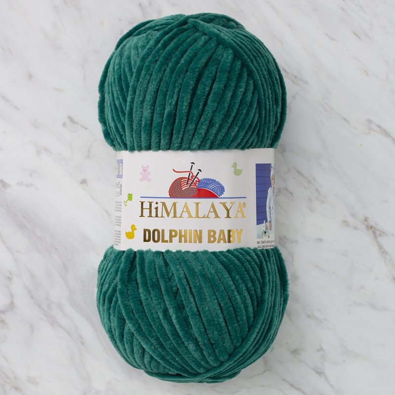 Himalaya Dolphin Baby Chenille Yarn, Green – 80331