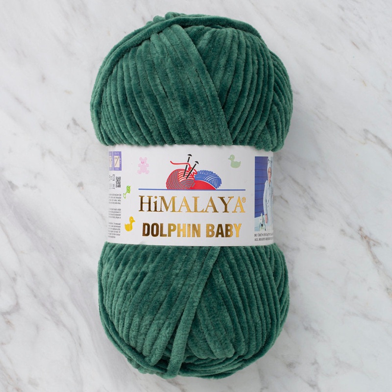 Himalaya Dolphin Baby Chenille Yarn, Green – 80360