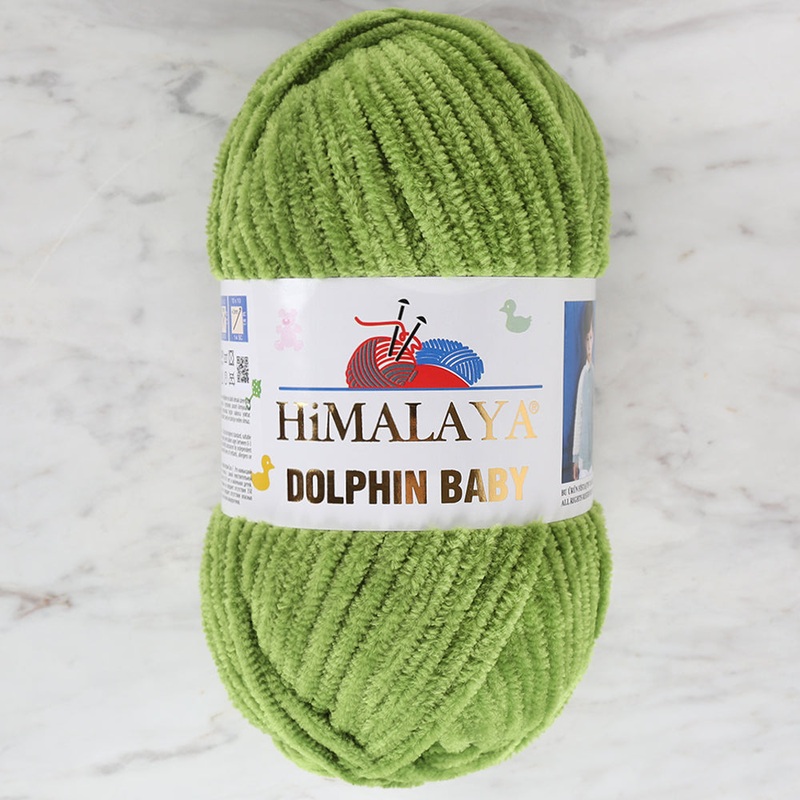 Himalaya Dolphin Baby Chenille Yarn, Green – 80371