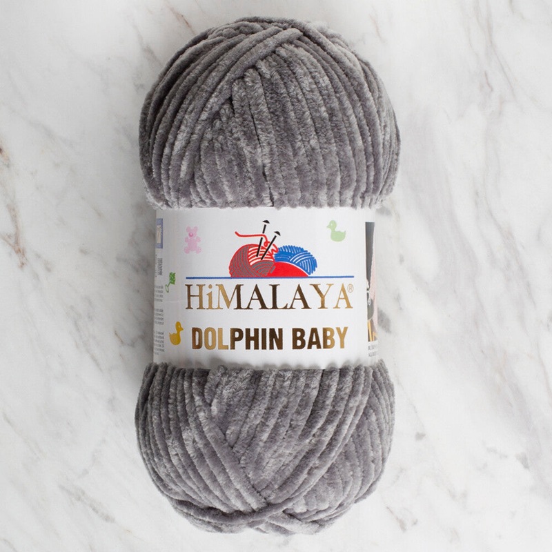 Himalaya Dolphin Baby Chenille Yarn, Grey – 80369