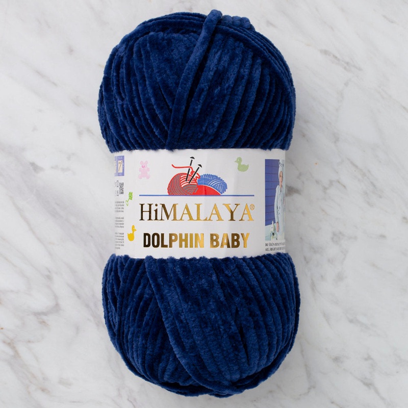 Himalaya Dolphin Baby Chenille Yarn, Navy Blue – 80321