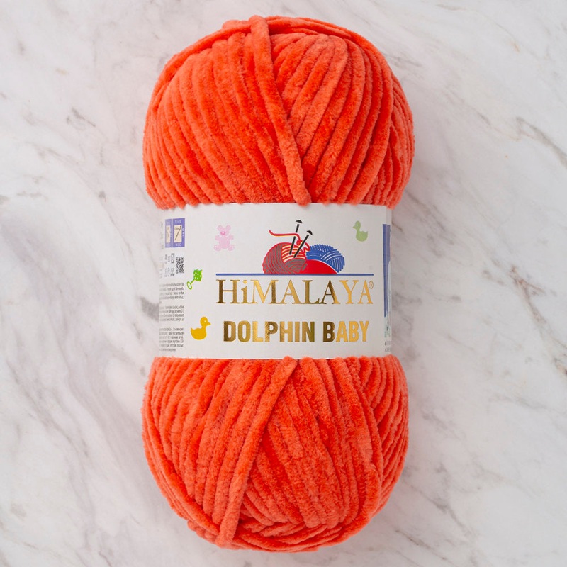 Himalaya Dolphin Baby Chenille Yarn, Orange – 80312