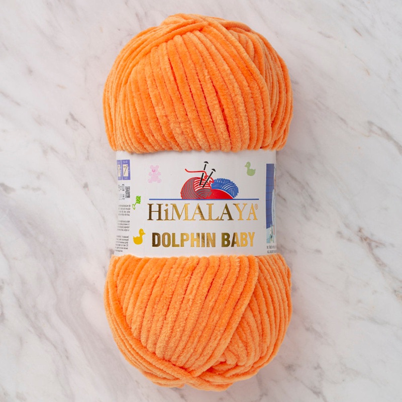 Himalaya Dolphin Baby Chenille Yarn, Orange – 80316