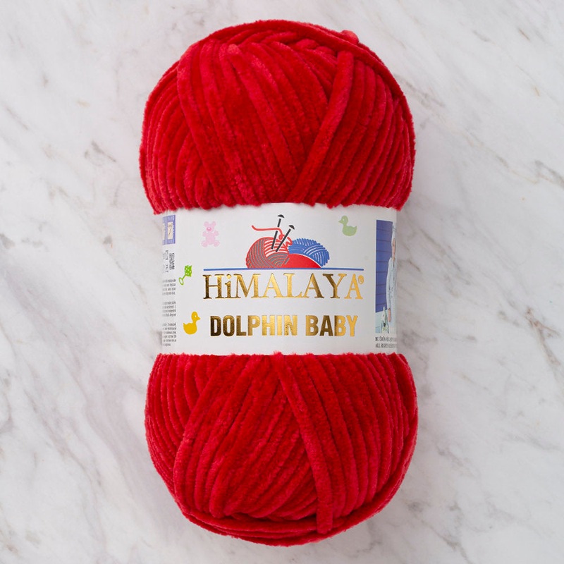 Himalaya Dolphin Baby Chenille Yarn, Red – 80352