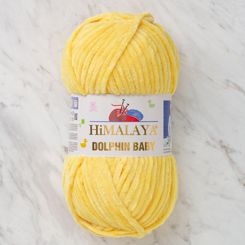 Himalaya Dolphin Baby Chenille Yarn, Yellow – 80313