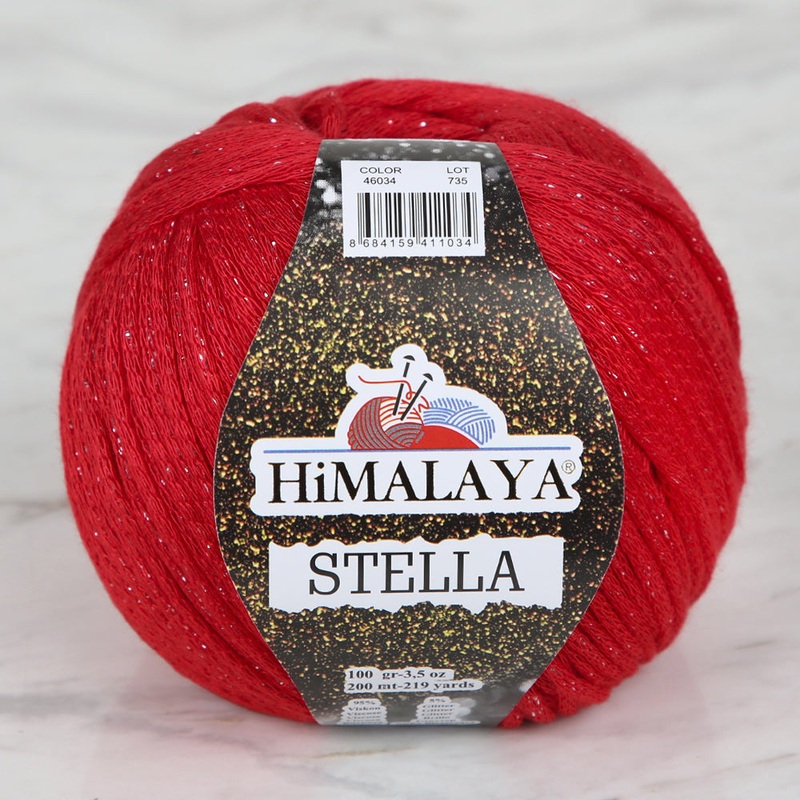 Himalaya Stella Hand Knitting Yarn,Red – 46034