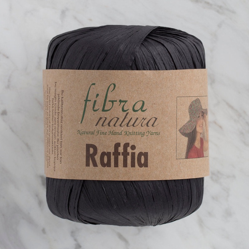 Fibra Natura 40 g Raffia Paper Yarn, Black – 116-12