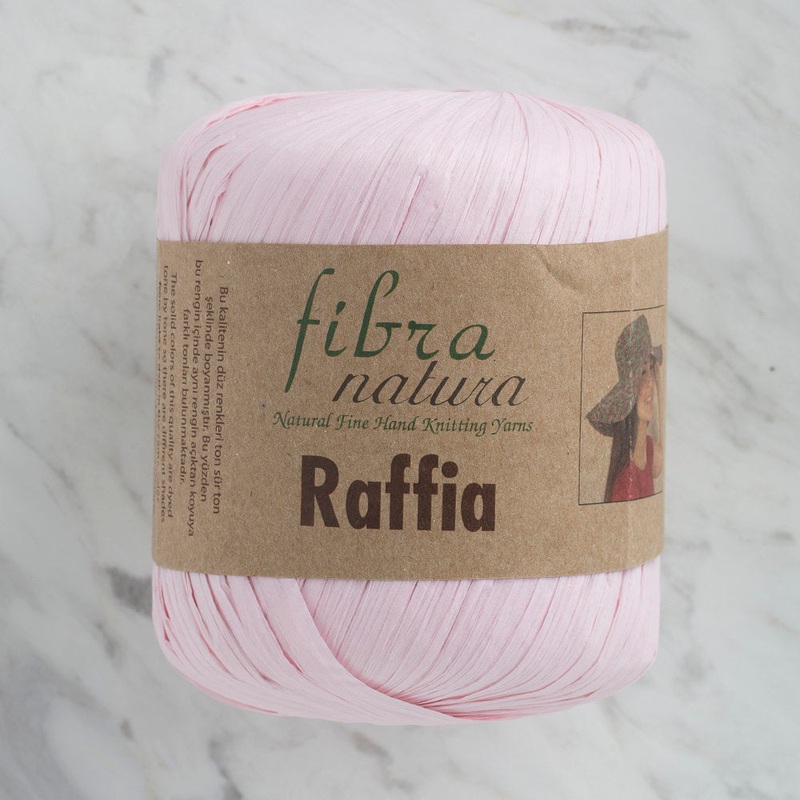 Fibra Natura 40 g Raffia Paper Yarn, Light Pink – 116-17