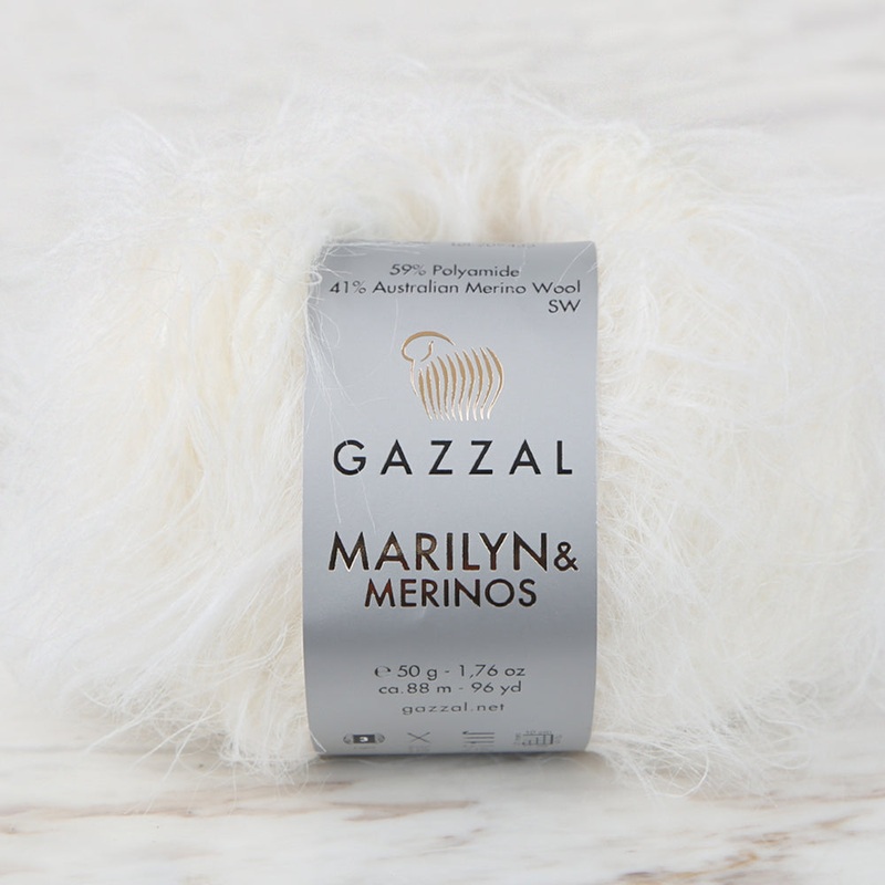 Gazzal Marilyn&Merinos Hand Knitting Yarn,Cream – 8269
