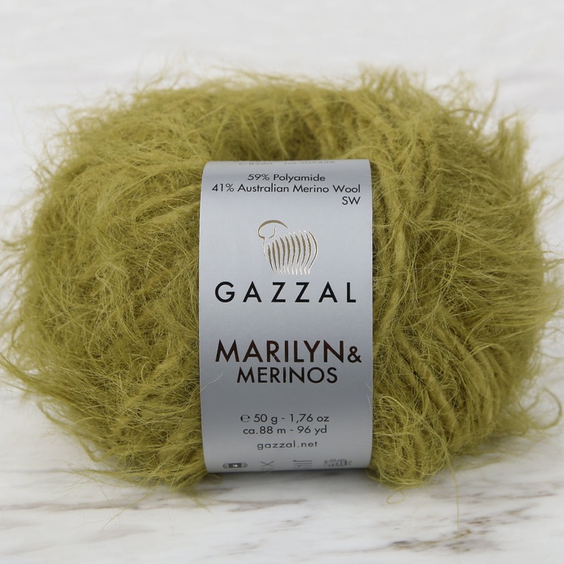 Gazzal Marilyn&Merinos Hand Knitting Yarn,Green – 8260