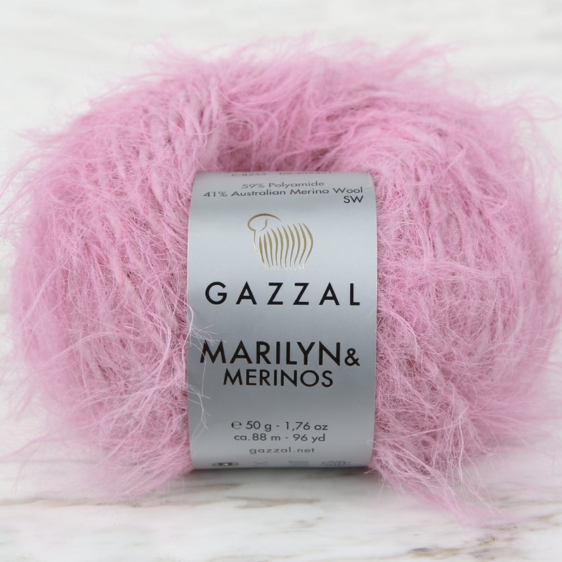 Gazzal Marilyn&Merinos Hand Knitting Yarn,Lilac – 8255