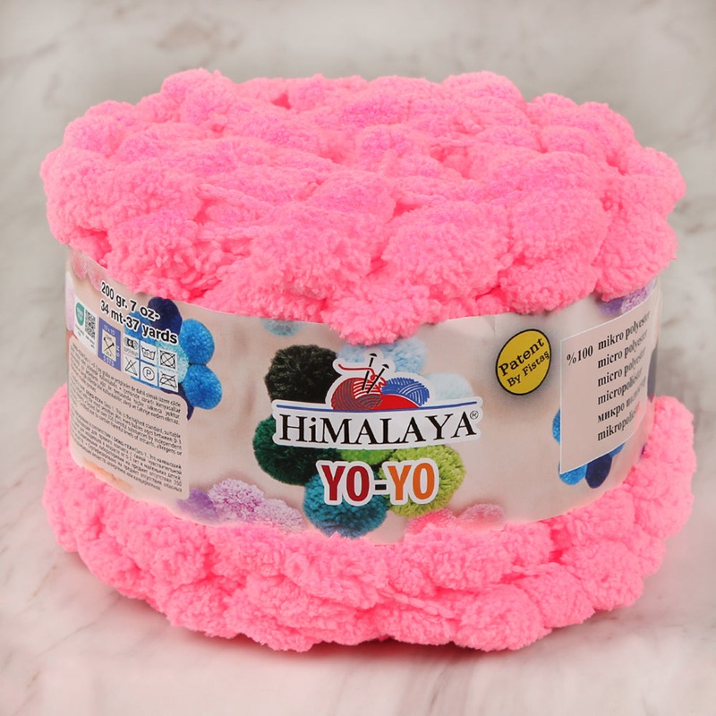 Himalaya Yo-Yo Hand Knitting Yarn , Neon Pink – 82129