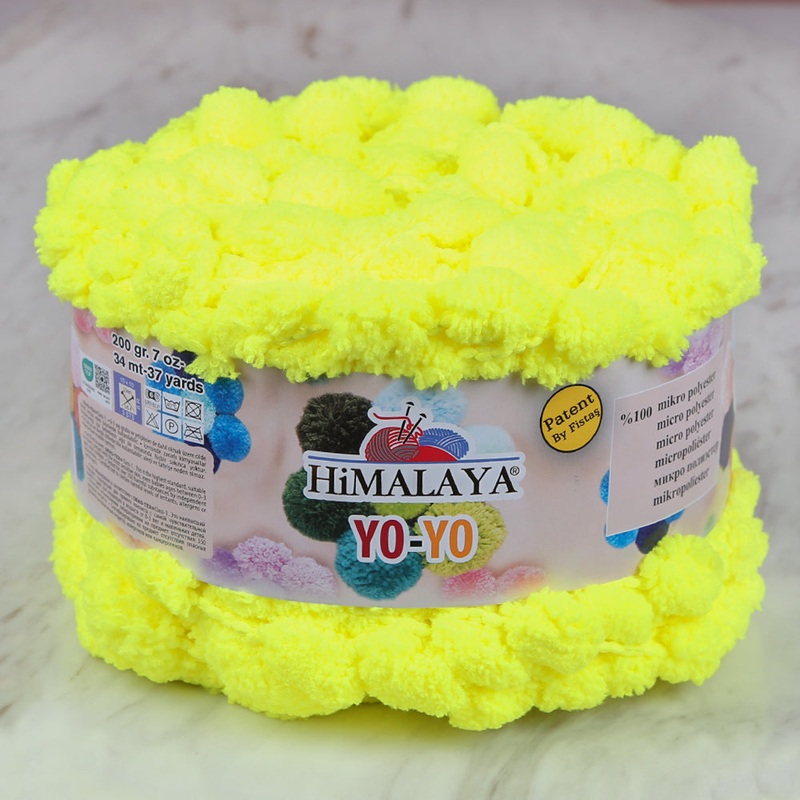 Himalaya Yo-Yo Hand Knitting Yarn , Neon Yellow – 82127