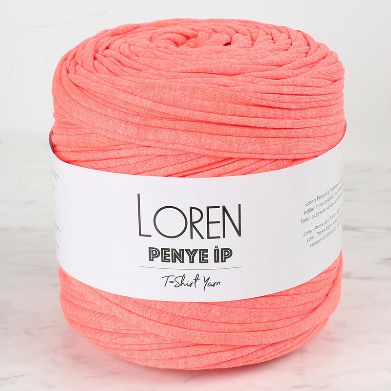Loren T-Shirt Yarn, Pinkish Orange  – 75