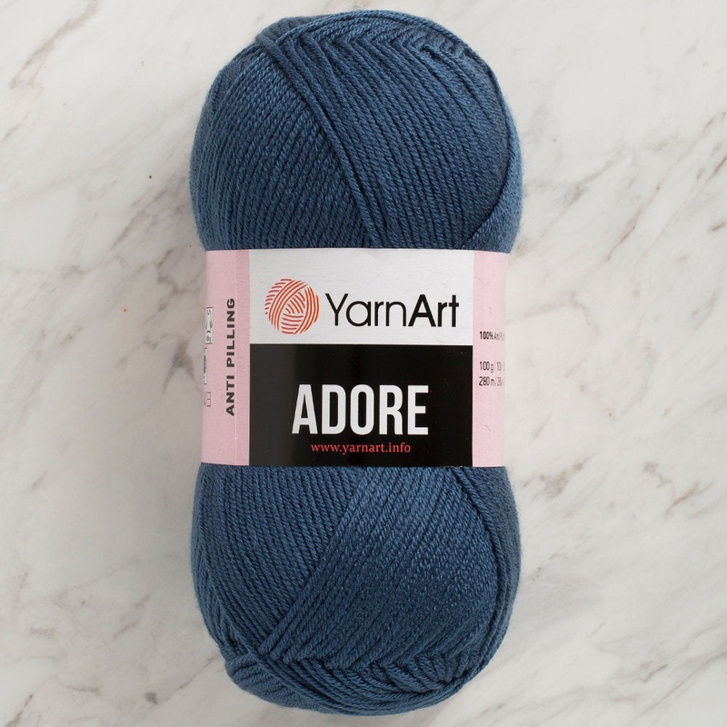 YarnArt Adore Anti-Pilling Yarn, Blue – 348