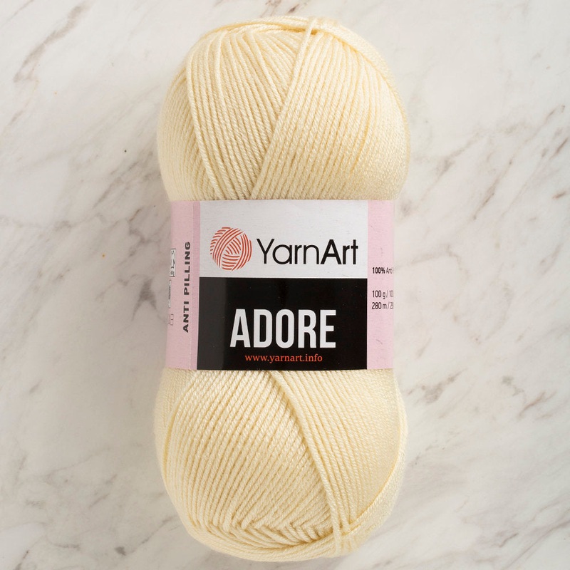YarnArt Adore Anti-Pilling Yarn, Cream – 331