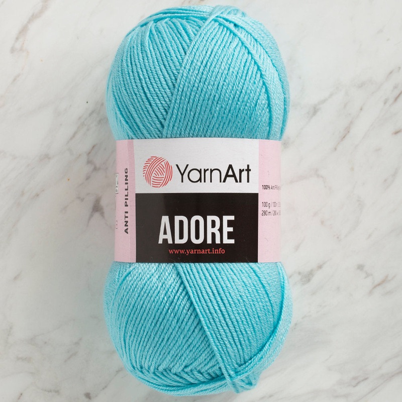 YarnArt Adore Anti-Pilling Yarn, Cyan – 342