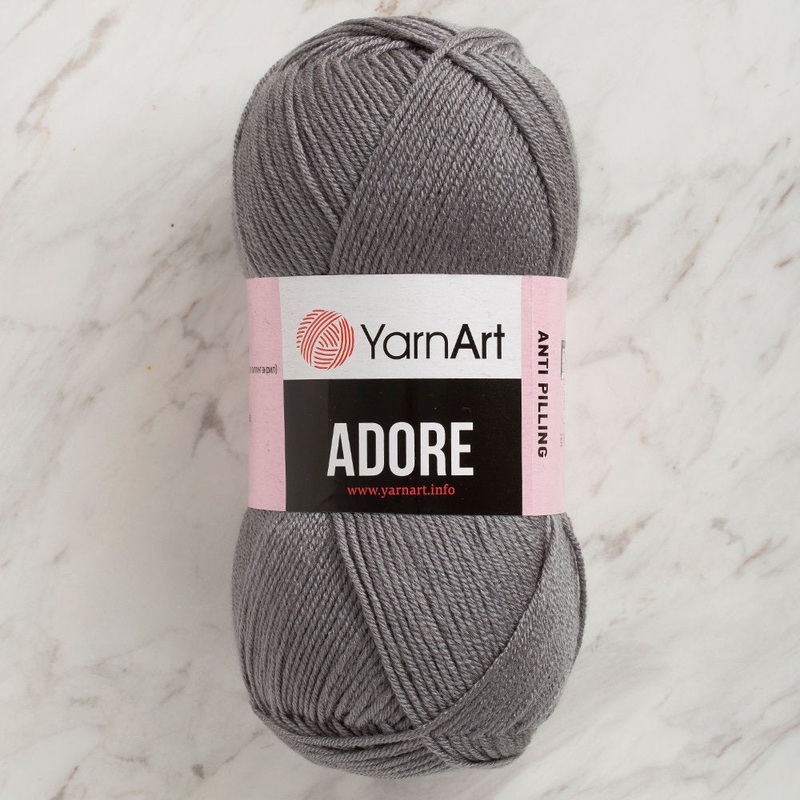 YarnArt Adore Anti-Pilling Yarn, Grey – 347