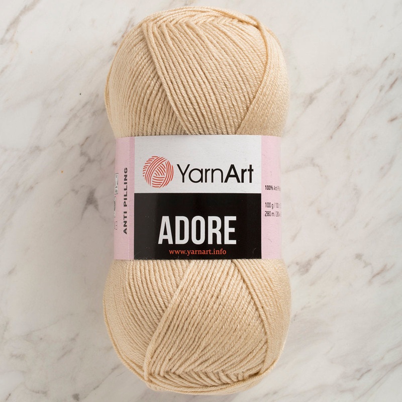 YarnArt Adore Anti-Pilling Yarn, Light Beige – 335