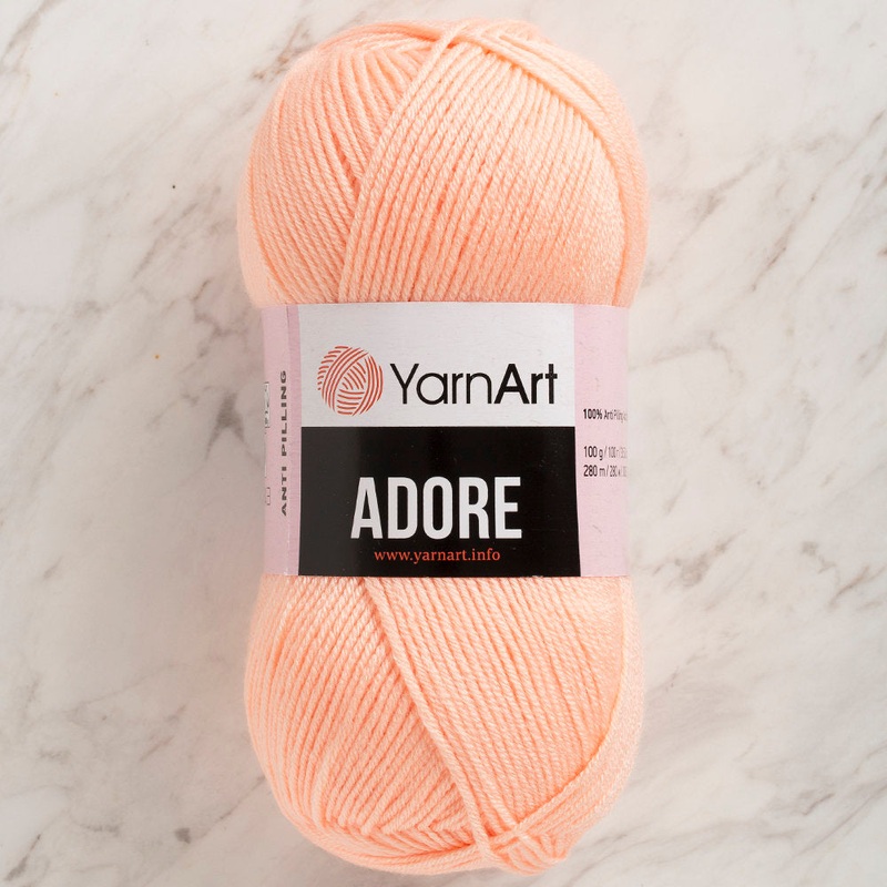 YarnArt Adore Anti-Pilling Yarn, Pinkish Orange – 333