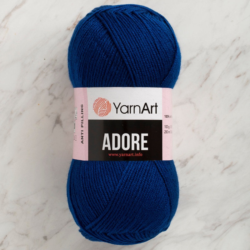 YarnArt Adore Anti-Pilling Yarn, Saxe Blue – 350