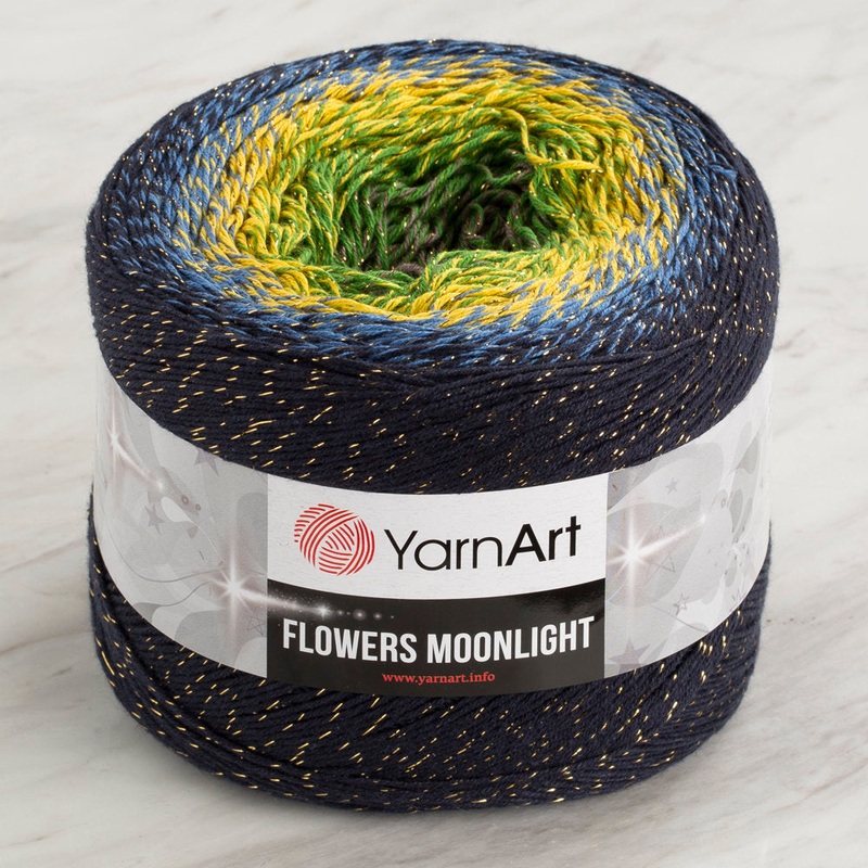 YarnArt Flowers Moonlight Cotton Lurex (Glitter) Gradient Yarn – 3250