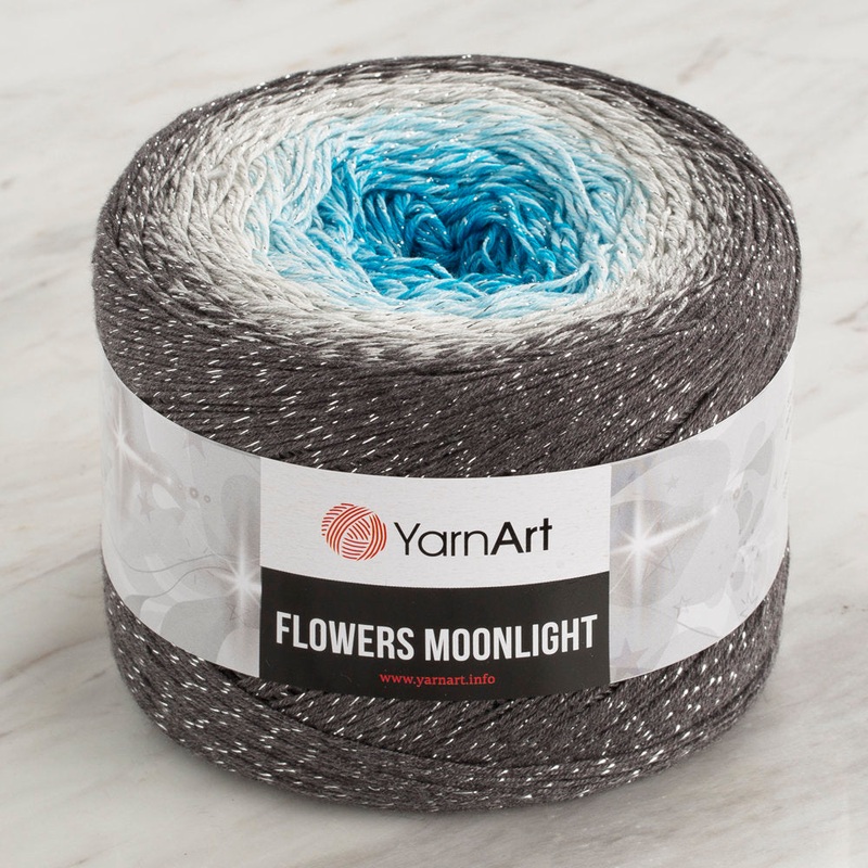 YarnArt Flowers Moonlight Cotton Lurex (Glitter) Gradient Yarn – 3251