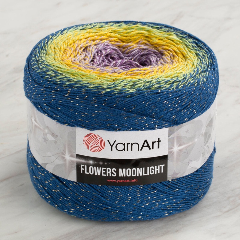 YarnArt Flowers Moonlight Cotton Lurex (Glitter) Gradient Yarn – 3257