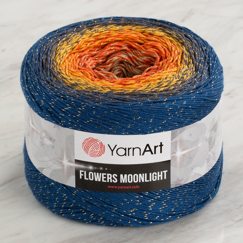 YarnArt Flowers Moonlight Cotton Lurex (Glitter) Gradient Yarn – 3258